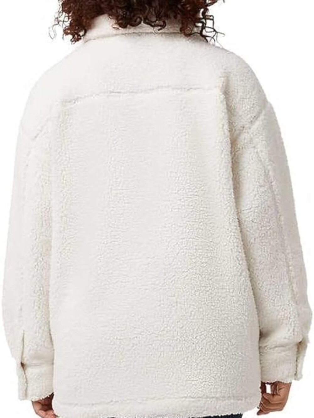 32 Degrees Ladies' Super Soft Cozy Over Shirt Jacket, Cream M/L - Picture 3 of 9